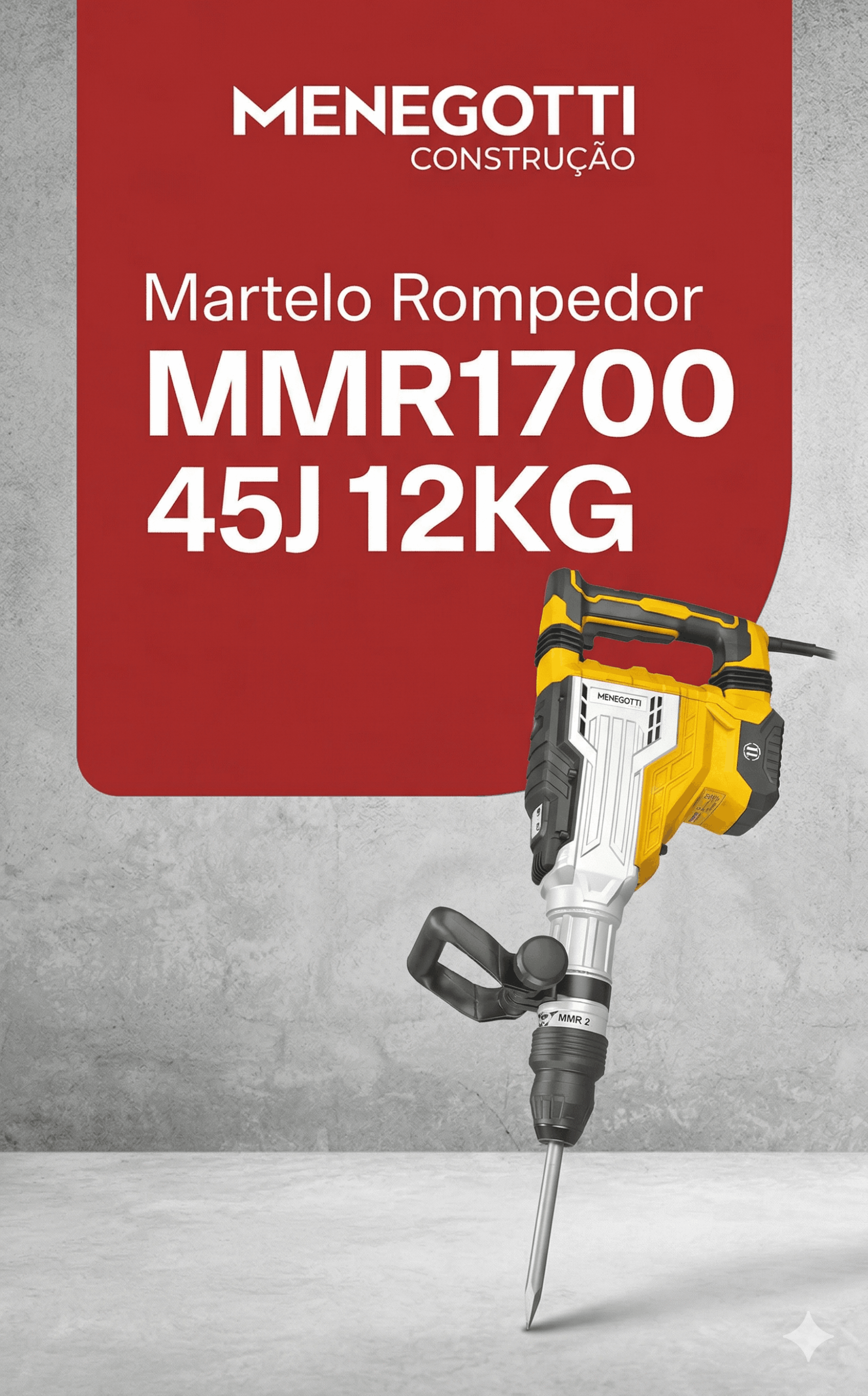 Martelo rompedor Menegotti 1700W 45J