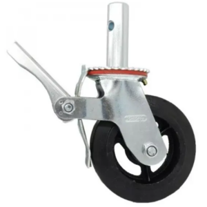 RODA P/ANDAIME 6'' BORRACHA(PRETA) CAP.300KG